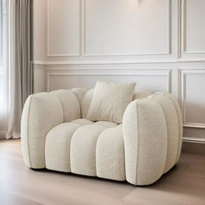 Sofá Esquinero de Tres Plazas, Diseño Cuadrado, Tapizado en Tela Ecológica, Resistente, Contemporáneo, Plegable, para Apartamento u Hotel - Product Image 3