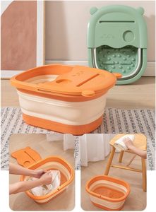 Baignoire pliable en plastique pour les pieds, seau de trempage portable isolé pour massage des pieds jusqu'au mollet, bassin de bain à domicile - Product Image 2