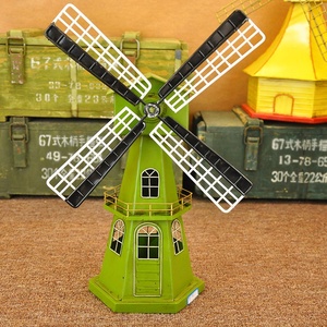FY186 Green Vintage Metal <strong>Windmill</strong> Ornaments Iron Dutch <strong>Windmill</strong> Home Decor Ornaments Europe <strong>Models</strong> Gifts Furnishing Articles - Product Image 3