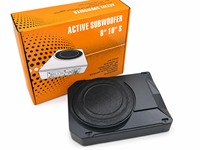 Subwoofer actif professionnel de 10 pouces sous le siège, 180W, amplificateur intégré, corps fin en aluminium moulé sous pression pour système audio de voiture