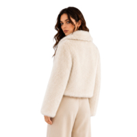 Manteau d'hiver chaud pour femme, coupe ajustée, en laine et soie bicolore, style vintage, col rabattu, manches longues, épais et duveteux, vêtement d'extérieur personnalisé