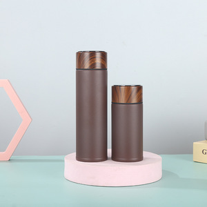 Vaso Térmico Creativo con Pantalla Inteligente de Temperatura, Aislado, con Diseño de Madera, para Oficina y Negocios, de Boca Pequeña - Product Image 4