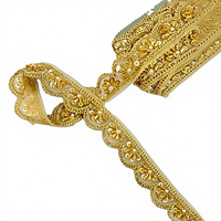 Bordure en dentelle tissée sur mesure avec sequins et broderies, en tulle métallique, design moderne, pour vêtements et chaussures, écologique, lavable, en polyester et rayonne