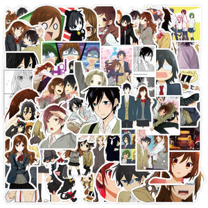 50 pièces/sac autocollants en vinyle imperméables pour les Fans d'Anime <span class=keywords><strong>Horimiya</strong></span> pour ordinateur portable décoration de planche à roulettes - Product Image 5