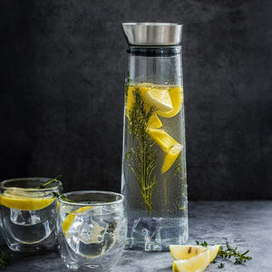 Pichet en verre pour bouteille <span class=keywords><strong>d</strong></span>'<span class=keywords><strong>eau</strong></span> chaude et froide, <span class=keywords><strong>carafe</strong></span> en verre, <span class=keywords><strong>carafe</strong></span> à jus de lait froid, pichet en verre pour thé aux fruits au lait - Product Image 4