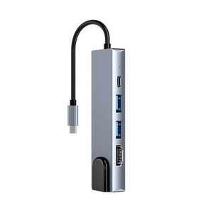 Estación de acoplamiento USB C 5 en 1 Adaptador de concentrador USB C Transmisión de alta velocidad Precio de fábrica - Product Image 1