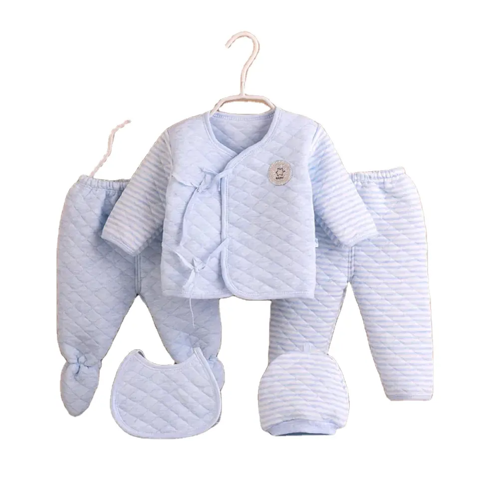 5pcs in 1 set high quality trendy warm new 2021 new born baby gift set soft fashion toddler clothing winter sets