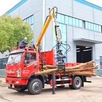 Grúa hidráulica montada en camión de 1 a 3 toneladas, camión Dongfeng 4X2 pequeño con grúa y caja basculante para la venta