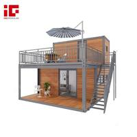 Duplex moderne de luxe préfabriqué Maison modulaire préfabriquée de 2 chambres à coucher Maisons préfabriquées Cottage à deux étages Maison en conteneur portable