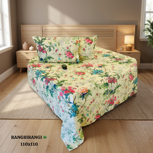 Parure de lit Ours de dessin animé multicolore, imprimée par décharge, housse de couette et taies d'oreiller en microfibre tissée pour la maison des enfants - Product Image 3