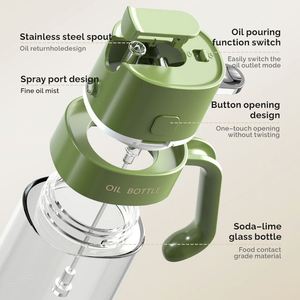 Bouteille Distributrice d'Huile d'Olive 2-en-1 de 550 ml, Qualité Alimentaire, Vaporisateur et Verseur d'Huile de 18 oz pour Sauce Soja, Vinaigre, Vin de Cuisine - Product Image 5