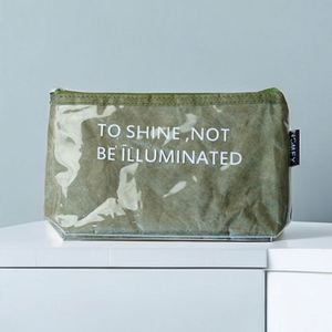 Sac cosmétique de luxe en papier Tyvek en gros, matériau Dupont, étanche, portable, recyclable, pochette de rangement pour maquillage avec coque en TPU - Product Image 2