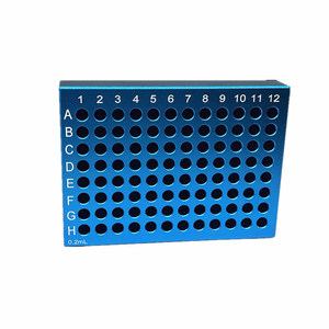 Rack pour tubes de <span class=keywords><strong>laboratoire</strong></span> en aluminium 96 puits Rack pour tubes de <span class=keywords><strong>test</strong></span> en aluminium pour <span class=keywords><strong>Pcr</strong></span> 0.2ml - Product Image 3
