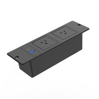 Prises de courant encastrables pour meubles à charge rapide avec 2 prises CA et Type-C intégrées, multiprise de bureau encastrable