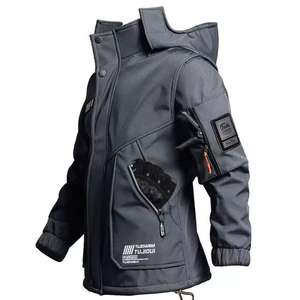 <span class=keywords><strong>Giacca</strong></span> Antivento per Sport all'Aperto, Foderata in Pile e Ispessita, <span class=keywords><strong>Giacca</strong></span> Invernale da Ciclismo per <span class=keywords><strong>Uomo</strong></span>, Impermeabile e in <span class=keywords><strong>Velluto</strong></span> - Product Image 4