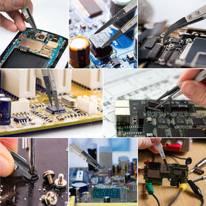 Pinzas Industriales de Acero Inoxidable Antiestáticas y No Magnéticas con Punta Fina ESD-242 para Fabricación de Productos Electrónicos - Product Image 3