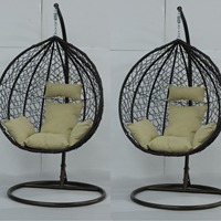 Fauteuil suspendu en rotin tressé de haute qualité pour intérieur/extérieur, chaise œuf élégante pour jardin, patio et parc