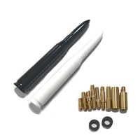 Kit d'adaptateur d'antenne en forme de balle polie sur mesure blanc, antenne en forme de balle de calibre 50 pour camion, pour RAM 1500, Ford F150, Chevy Silverado et GMC Sierra