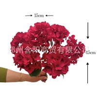 Bunga Hydrangea Buatan 6 Kepala, Dekorasi Pernikahan Musim Semi dan Gugur, Dekorasi Acara Pesta, Bunga Buatan Grosir