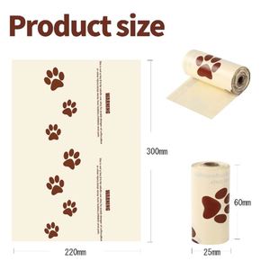 Recycled PE Scented Dog Waste Bags Stay-Leak-Proof & Flat-Top with Paw Print Design in Chocolate/Milk Scents Multi-Pack Options - Product Image 6