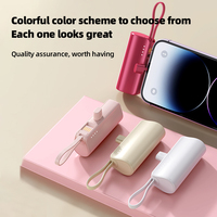 Type-c charge Powerbank 5000mAh Portable Mini chargeur de poche pour Android Ip téléphone portable Charing pratique d'urgence Charing
