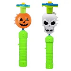 Children's Jack-o-lantern Skull Head Flashing Wands Toy Light Music Electric Gyro Stick Halloween Led Light Glow Sticks