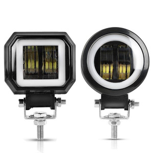 Led Fog Light 4 Inch 30W With Halo Ring For Motorcycle Car Driving Light Upgrade Universal Fit - Product Image 1