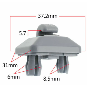 Auto Pare-Soleil Intérieur Clip Titulaire Cintre Noir 8E0857561 Pour <span class=keywords><strong>Audi</strong></span> A1 A3 A4 Q5 S4 S5 <span class=keywords><strong>TT</strong></span> RS3 RS4 8E0857562A 8U0857562 8U0857562J50 - Product Image 5
