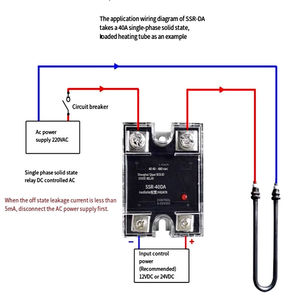 รีเลย์โซลิดสเตตเฟสเดียว ควบคุมกระแสตรง AC 10A 25A 40A 60A 80A 90A 120A 150A 200A ควบคุมกระแสตรง AC 100A SCR 24VDC SSR-100DA - Product Image 6