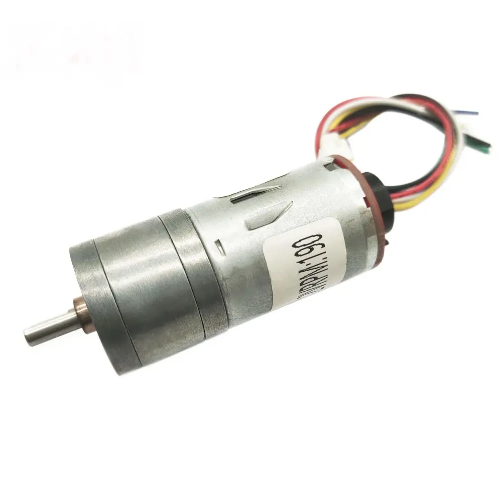 Bringsmart JGA25-371B 6V 12V 24V 7 mét Đường kính trục bánh răng điện mini động cơ Đồ chơi xe hơi với bộ mã hóa thông tin phản hồi đĩa DC hướng động cơ