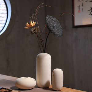 Vasi Bianchi Minimalisti in Stile Nordico <span class=keywords><strong>Moderno</strong></span> all'Ingrosso, Vaso in Ceramica Semplice per Tavolo da <span class=keywords><strong>Soggiorno</strong></span>, Decorazione d'Interni - Product Image 2