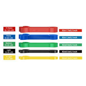 أشرطة مطاطية مرنة وأشرطة مقاومة للتمارين الرياضية واليوغا، معدات تدريب مخصصة متوفرة بخدمة التصنيع حسب الطلب - Product Image 2