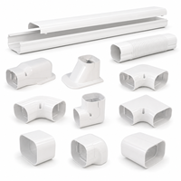 Kit de couverture décorative pour conduites de climatisation PVC pour mini-split, gaines de protection pour climatiseurs sans conduit et pompes à chaleur