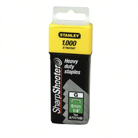 Agrafes robustes Stanley SharpShooter 6 mm 1/4 po Type 4/11/140 G, lot de 1000