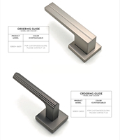 Poignée de porte en alliage de zinc durable anti-corrosion pour la rénovation de la maison, porte en bois