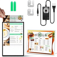 Cadre de boîte à lumière, support de panneau LED, panneau de menu lumineux, affichage publicitaire rétroéclairé, boîte à lumière pour affiches, enseigne publicitaire pour restaurant et bar