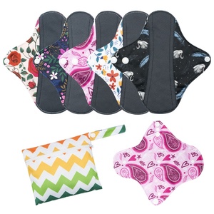 Serviettes hygiéniques écologiques pour femmes Serviettes menstruelles réutilisables lavables Serviettes menstruelles réutilisables avec <span class=keywords><strong>charbon</strong></span> <span class=keywords><strong>de</strong></span> <span class=keywords><strong>bambou</strong></span> - Product Image 1