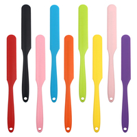 Spatule en silicone de qualité alimentaire sans BPA, spatule de cuisson et racloir avec long manche, outil de cuisine réutilisable pour bocaux et bouteilles