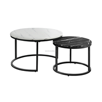 Table basse contemporaine ronde en bois de chêne avec structure en métal doré, design moderne pour la décoration de la maison, pour le salon ou le bar