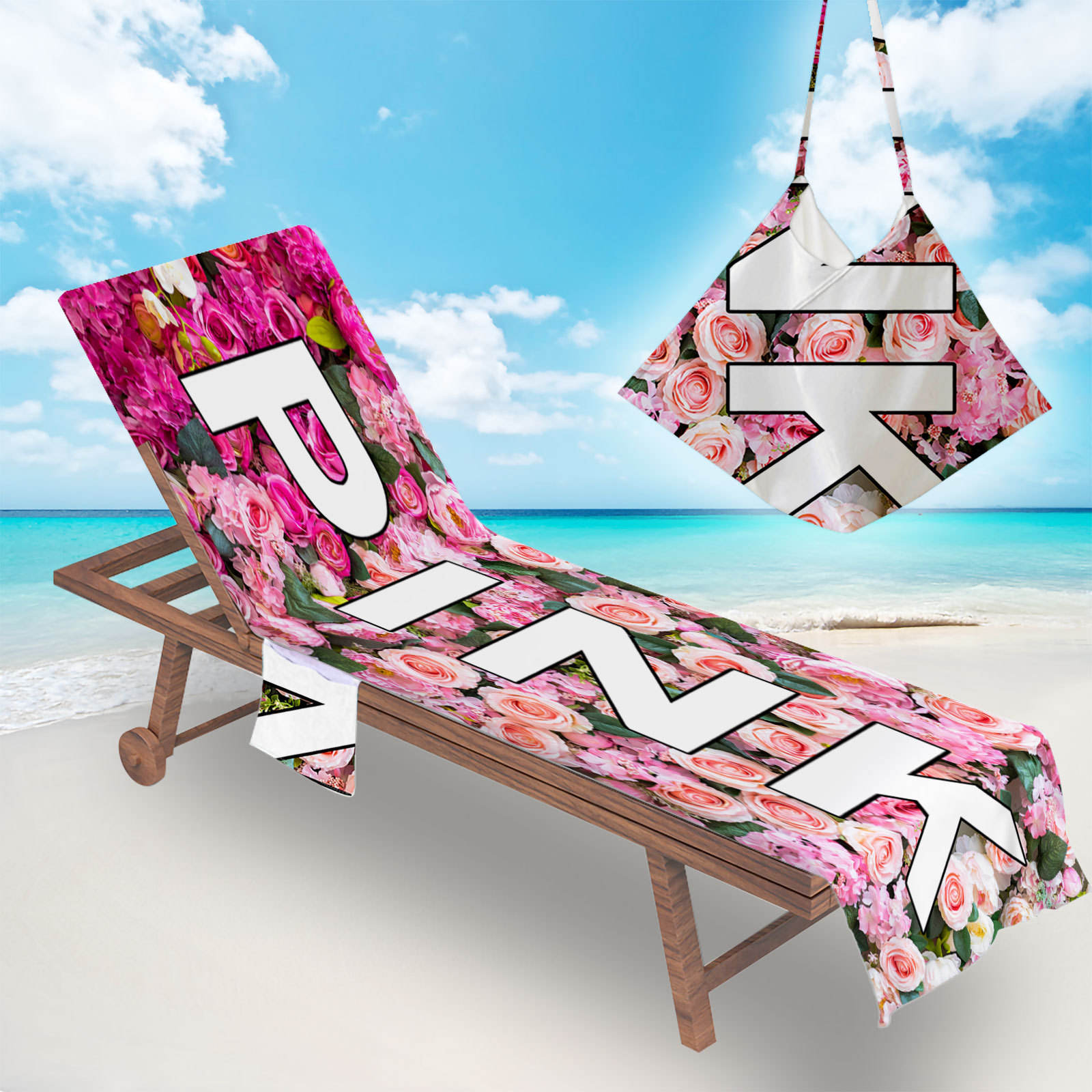 Beach Chair Covers Swimming Lounge Chair Towel Cover Beach Towels With  Pillow Lounger Cover Side Storage Pockets