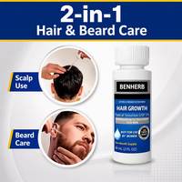 Kit 6 en 1 de 60 ml, sérum capillaire biologique à la biotine, huile pour la croissance des cheveux, traitement capillaire à domicile, OEM Kirland Booster Thicker