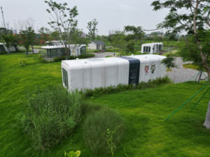 Kit de Casa de estructura de acero moderno, montaje de bricolaje simple, hermosa <span class=keywords><strong>vista</strong></span> para jardín o playa, incluye puertas y ventanas - Product Image 2