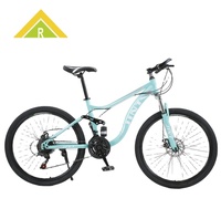 Vélo de montagne YUXIAO BIC-045, cadre en acier carbone, suspension avant, freins à disque doubles, double amortissement, 1 vitesse, confortable