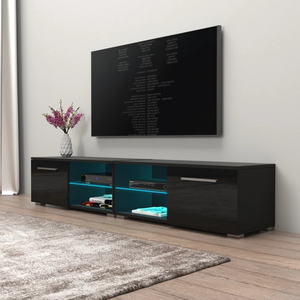 Ensemble Meuble TV en Verre pour Salon et <span class=keywords><strong>Table</strong></span> <span class=keywords><strong>Basse</strong></span>, Meuble TV Moderne avec <span class=keywords><strong>Table</strong></span> <span class=keywords><strong>Basse</strong></span> et Support TV - Product Image 4