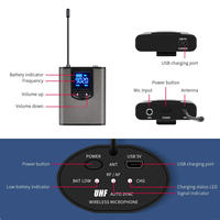 Microphone sans fil UHF BG-111U/BG-112U, micro-cravate avec émetteur de poche, design portable et léger pour le chant