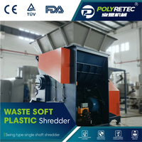 Produsen Mesin Penghancur Serat Tunggal (Single Shaft Shredder) untuk Kardus, Film PE, Karung Jumbo PP Woven, Limbah Medis PVC, dan Nylon PA dengan Sertifikasi CE, Merek POLYRETEC High Output