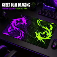 Tapis de bureau XXL en caoutchouc de 3 mm d'épaisseur, design abstrait, antidérapant, protection contre les radiations, pour le gaming, 80*30/90*40 cm, vente en gros