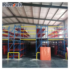 אחסון מותאם אישית מערכות מדפי אחסון של רצפת מזאנינה תעשייתית מפלדה מבנית כבדה - Product Image 3