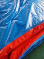Bâche en tissu plastique avec œillets pour tentes et auvents, couleurs orange et bleu, en feuilles, pour couverture unie et costumes