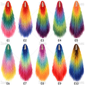 Cola de Caballo Ondulada y Rizada de 24 Pulgadas, Cola de Caballo Sintética con Clip para Mujer, Extensión de Cabello Sintético con Clip - Product Image 6